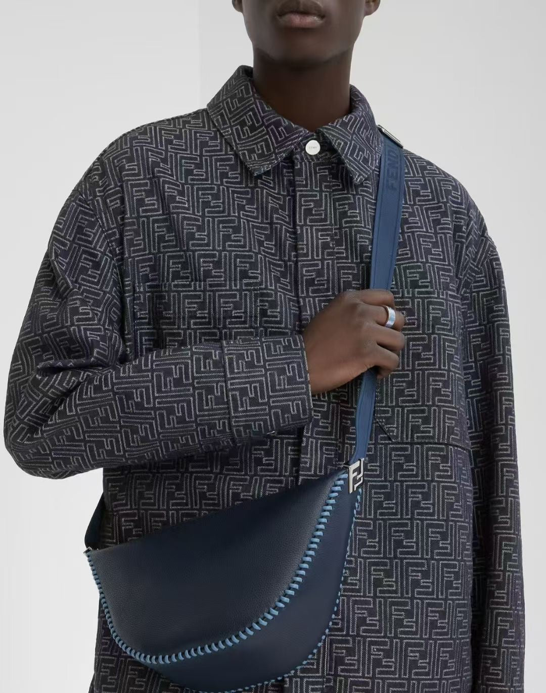 F13 Jacquard Denim Fabric Blue