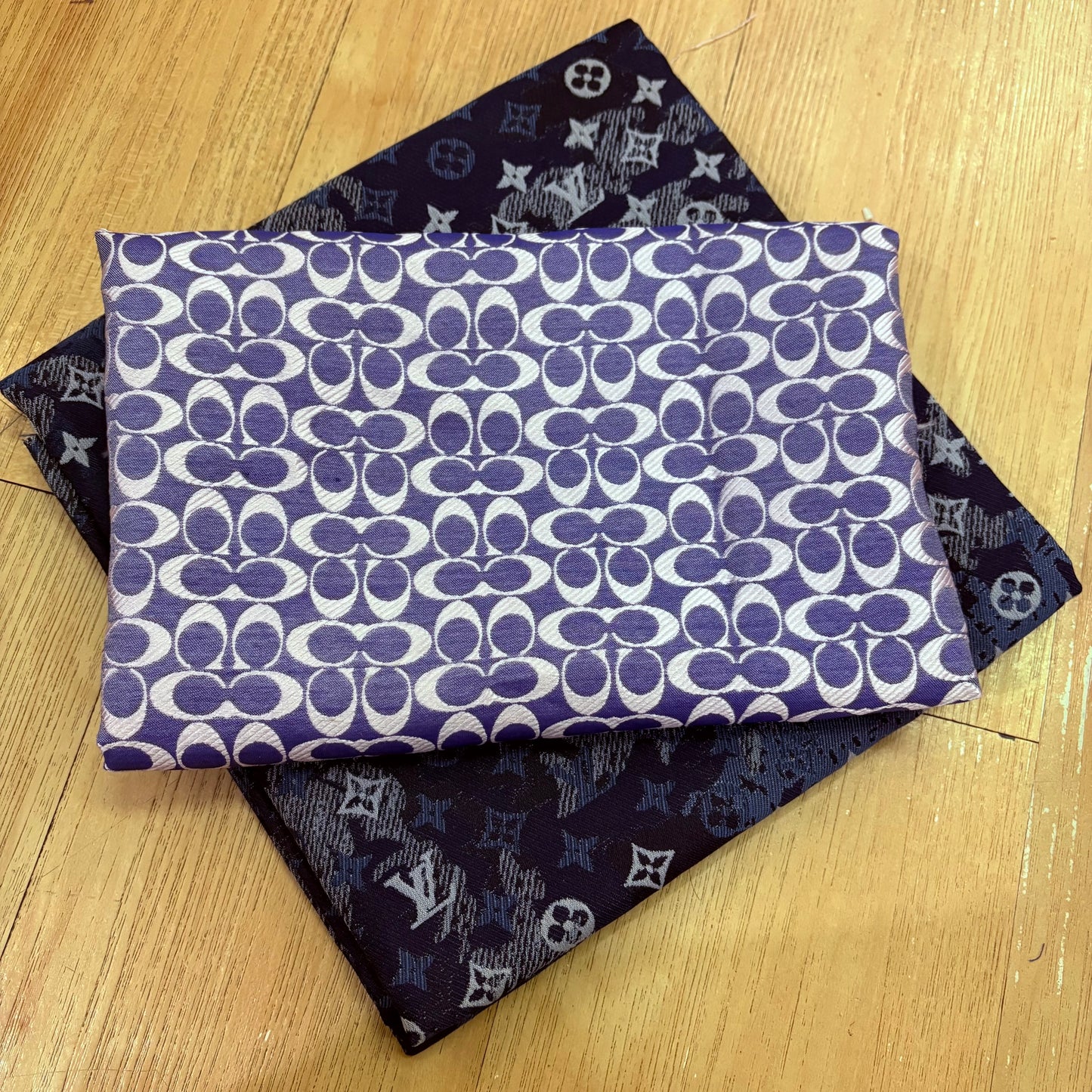 Coach Jacquard Fabric Purplish Blue