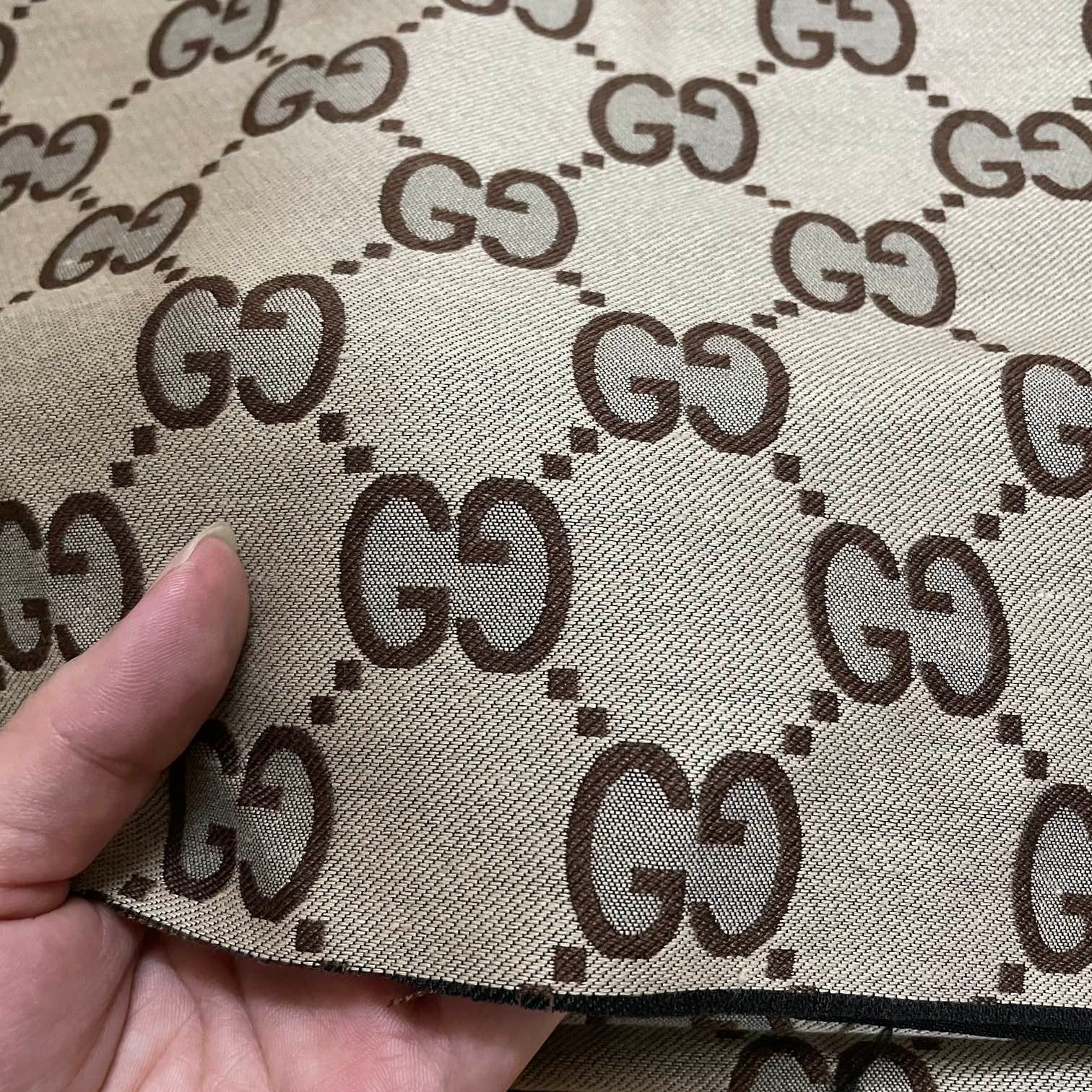 G28 Jacquard Fabric Khaki Large GG – FabricViva