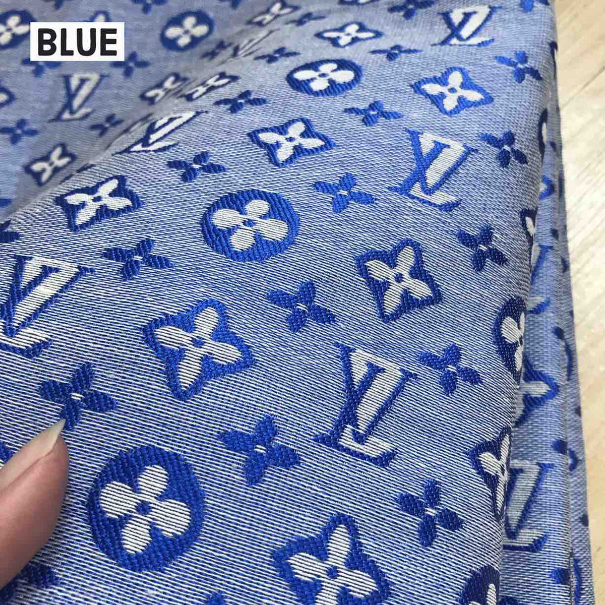 L01 Woven Jacquard fabric Blue Red Green Black
