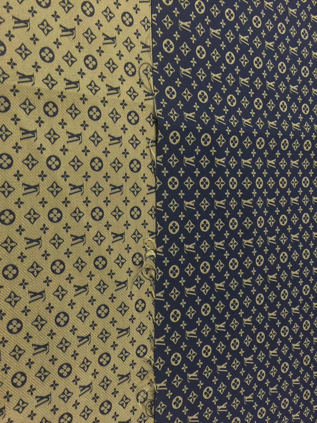 L05 Mini Monogram Jacquard Fabric Gold on Black
