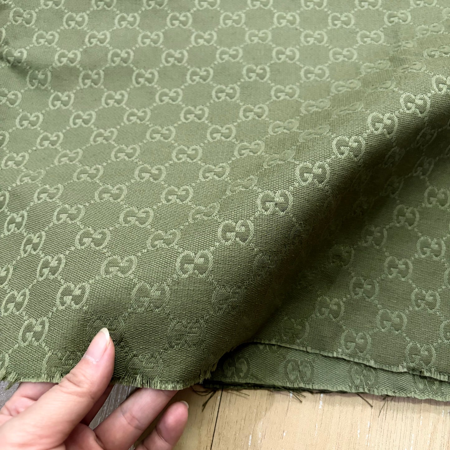 G40 Jacquard Fabric Avocado Green