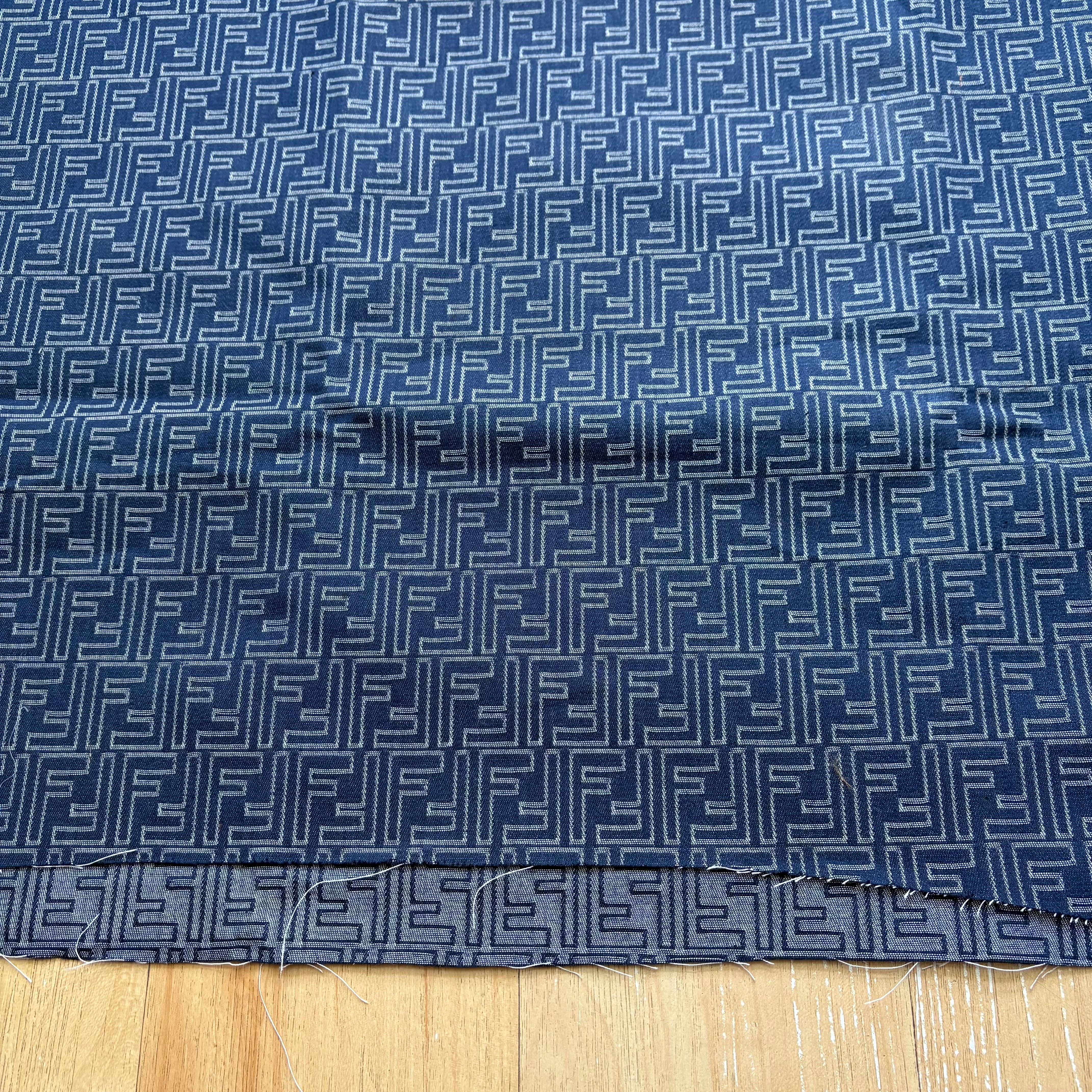 F13 Jacquard Denim Fabric Blue – FabricViva