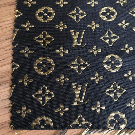 L05 Mini Monogram Jacquard Fabric Gold on Black