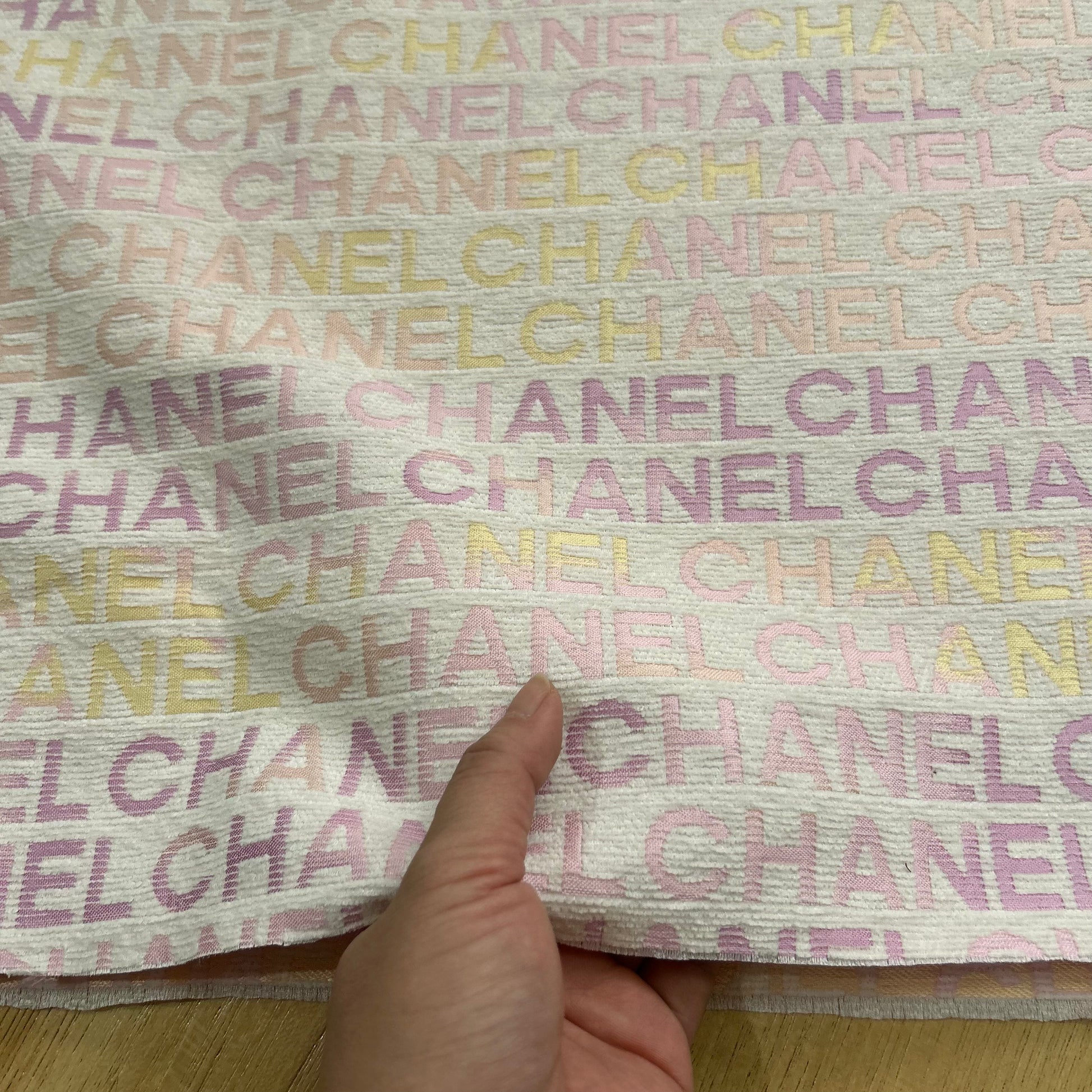 Chanel Chenille Jacquard Fabric Pink