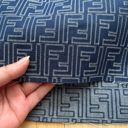 F13 Jacquard Denim Fabric Blue