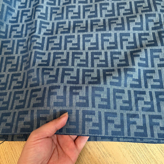 F12 Jacquard Denim Fabric Blue