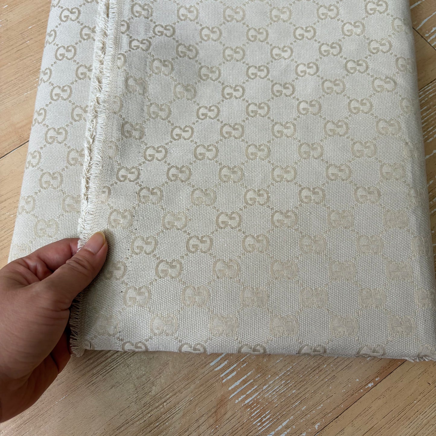 G41 Jacquard Canvas Fabric Greyish Beige