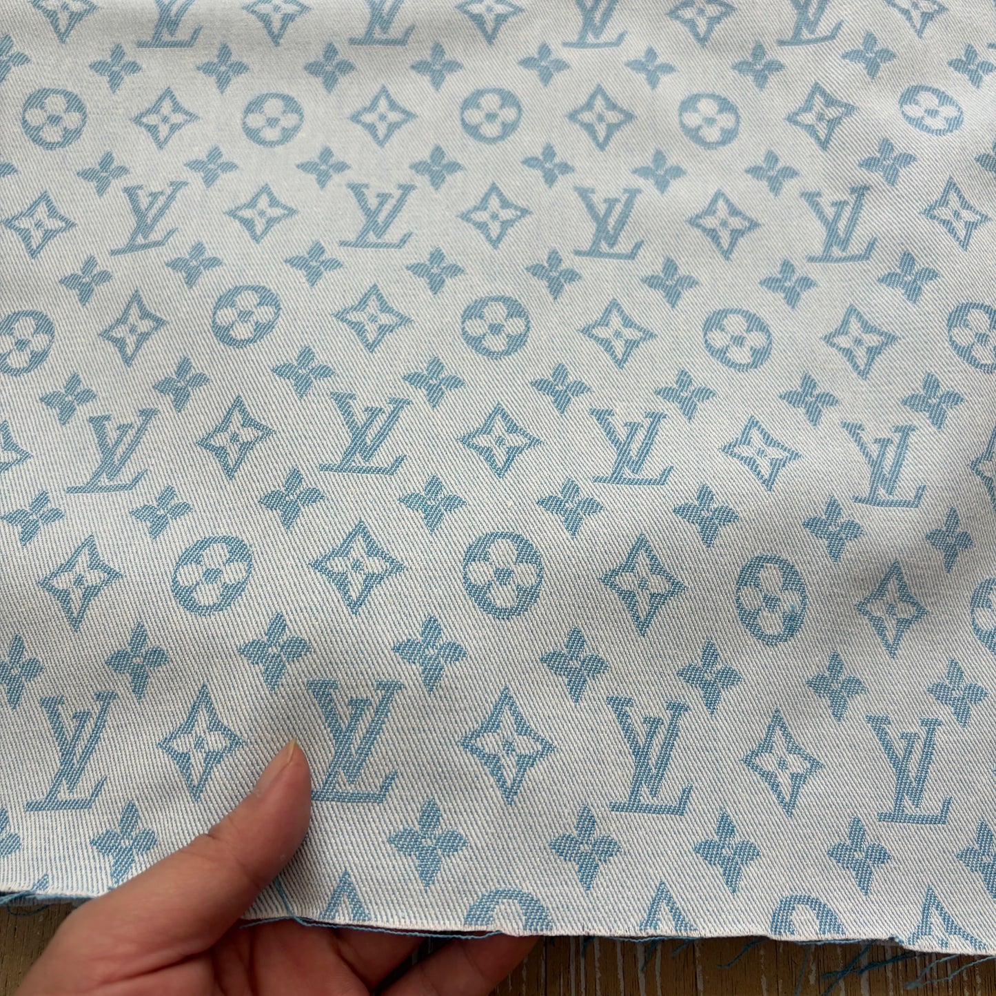 L33 Denim Fabric Pink and Blue