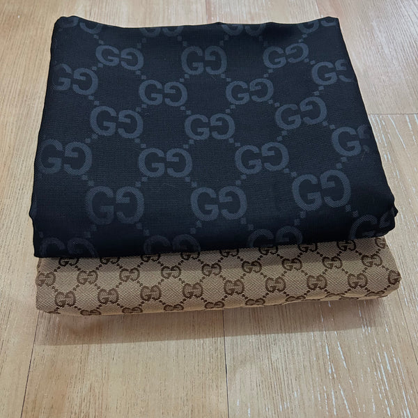 G36 Jacquard Fabric Large GG Black