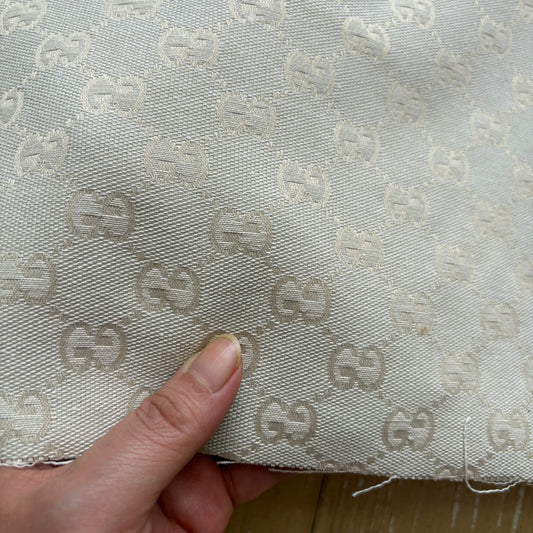 Gucci Jacquard Canvas Fabric Greyish Beige