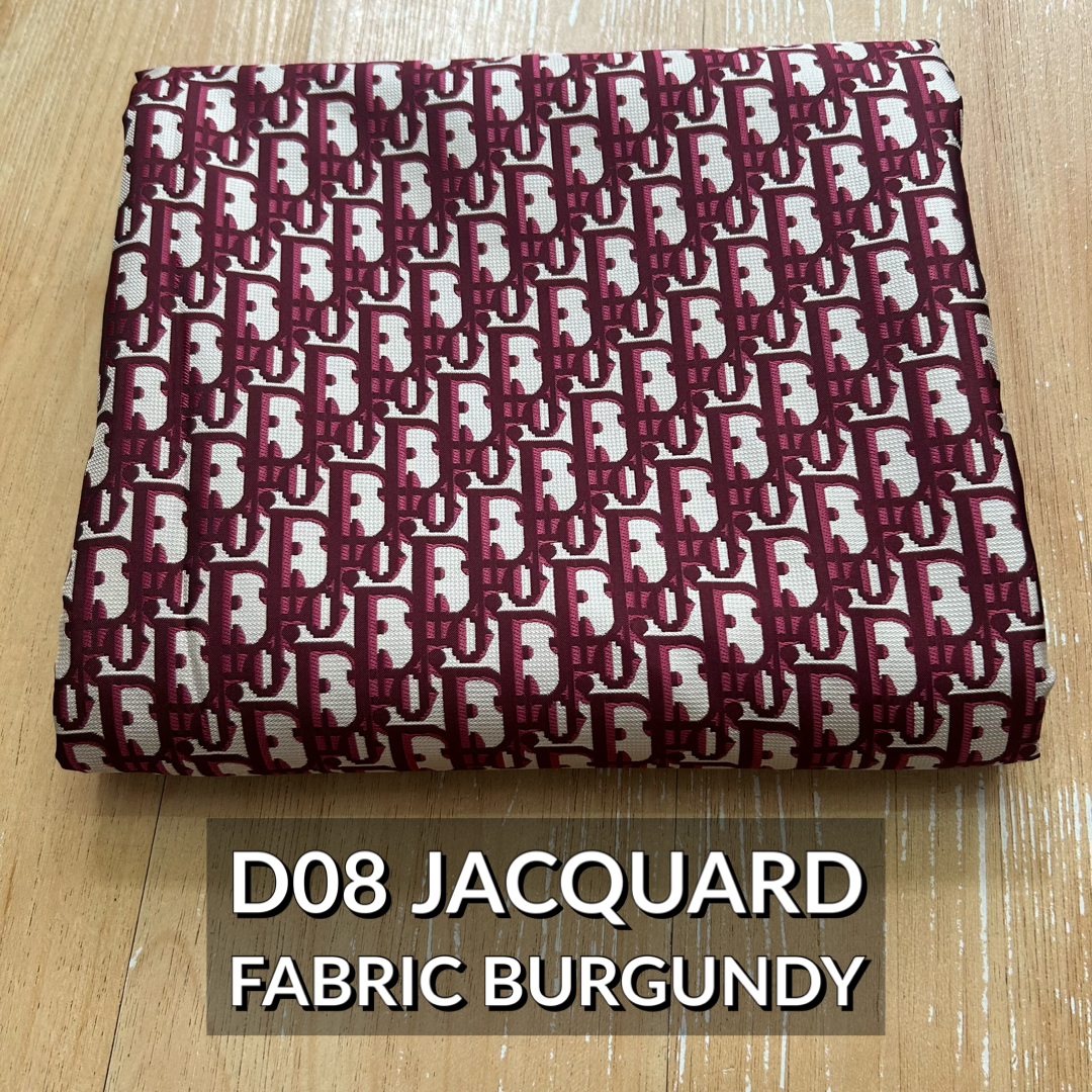 Dior Jacquard Fabric Burgundy