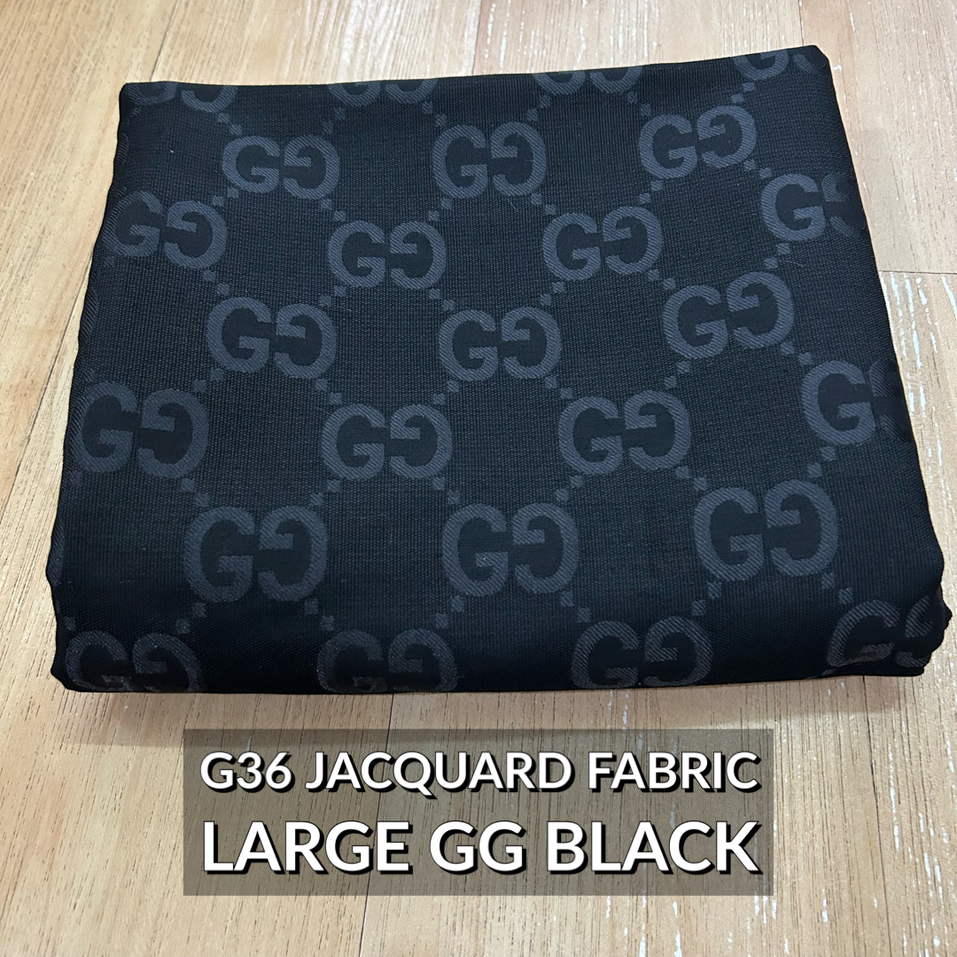 G36 Jacquard Fabric Large GG Black