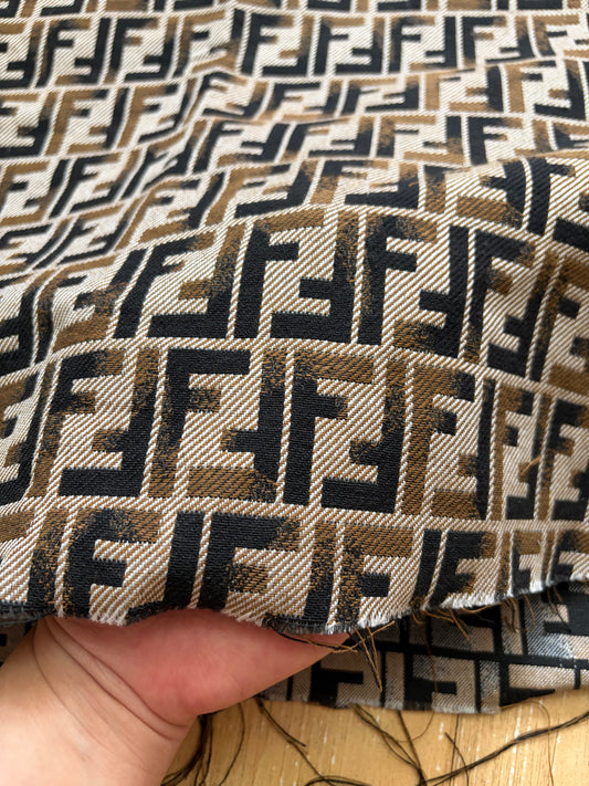 Fendi Jacquard Fabric Brown Beige