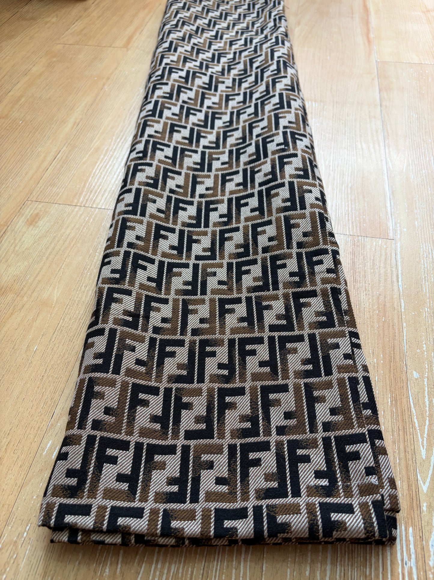 F14 Jacquard Fabric Brown Beige