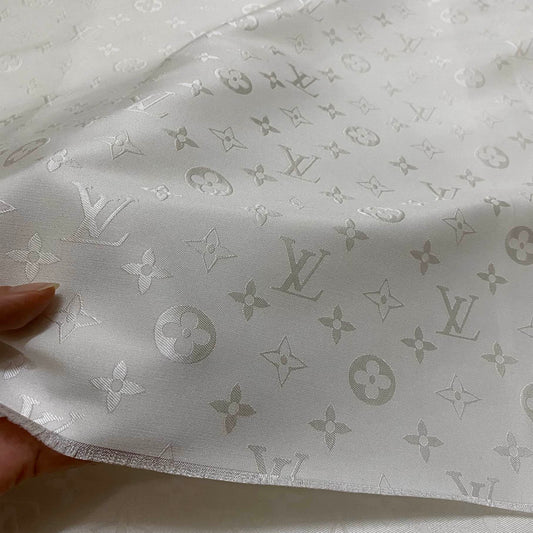 L14 Jacquard Fabric White 