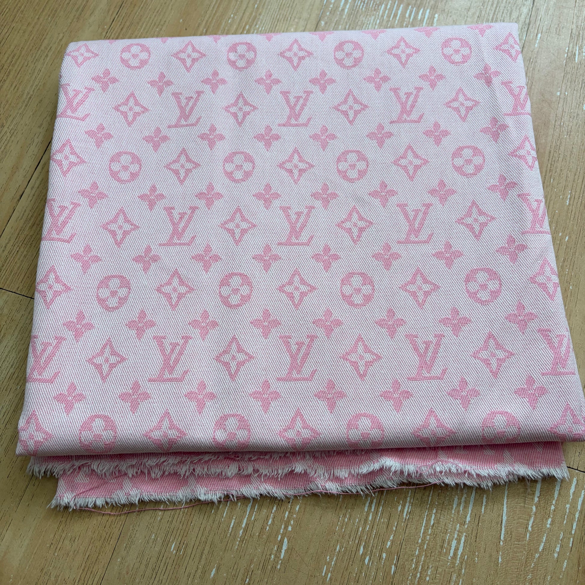 LV Denim Fabric Pink