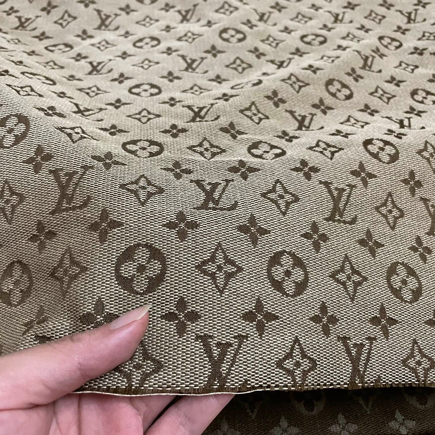 Designer Inspired LV Fabric Classic Tan and Brown