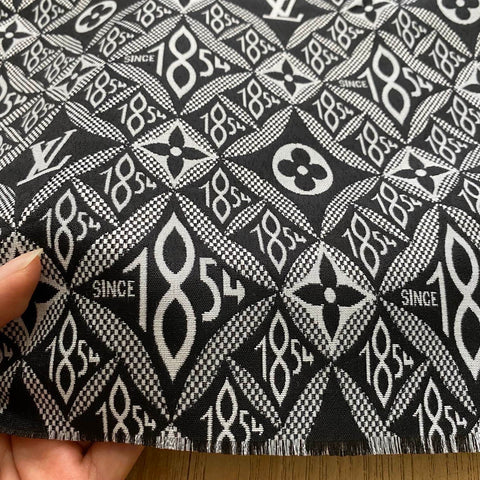 LV Fabric Since 1854 black and white