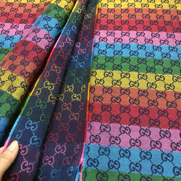 Gucci Fabric Rainbow Multicolour Jacquard Fabric