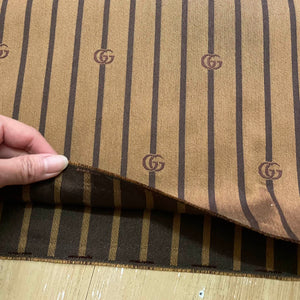 G30 Jacquard Fabric Stripe Taupe and Black