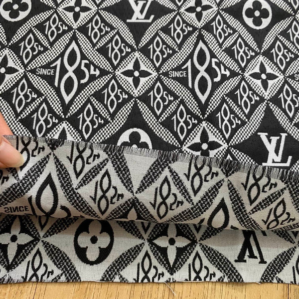 LV Fabric Since 1854 black and white