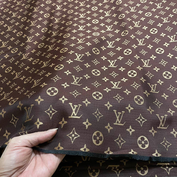 L17 Jacquard Fabric Brown and Red