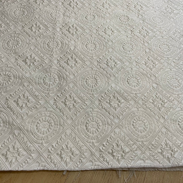 C04 Jacquard Fabric 3D Pearl White