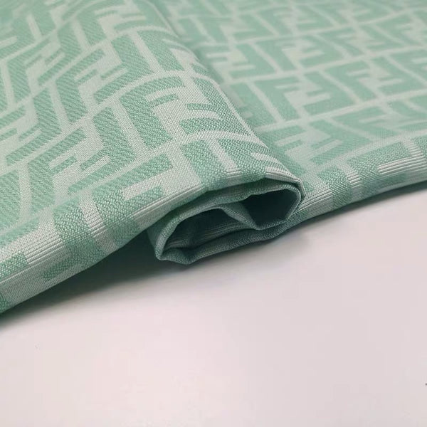 Designer Inspired Fendi Fabric Mint by the yard