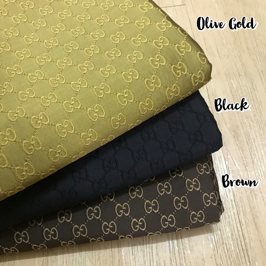G33 Jacquard Fabric Black Brown