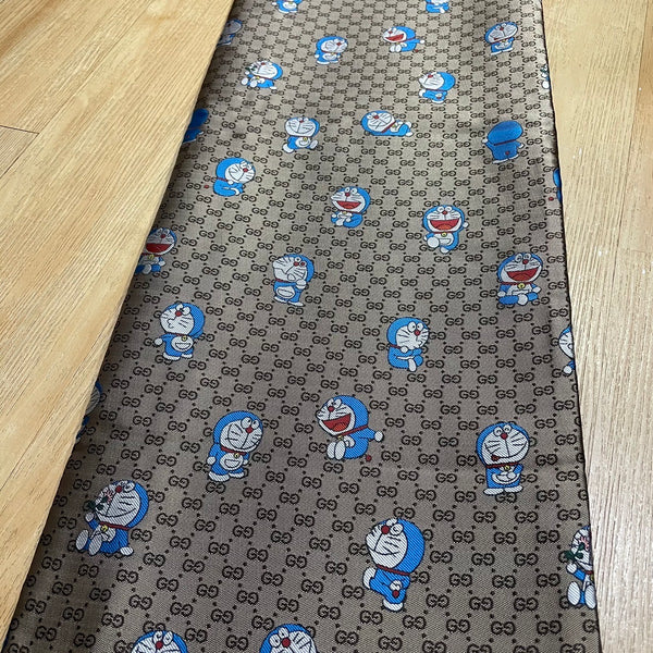 G23 Doraemon Jacquard Fabric Blue and Khaki