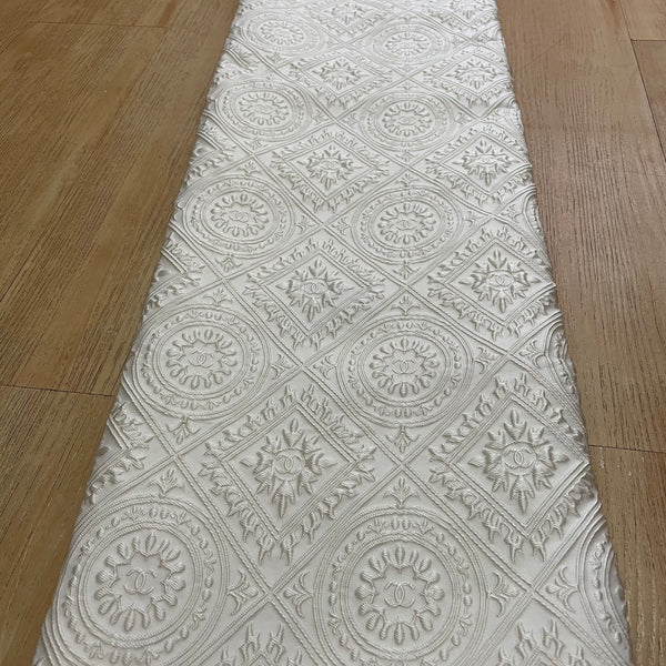 C04 Jacquard Fabric 3D Pearl White