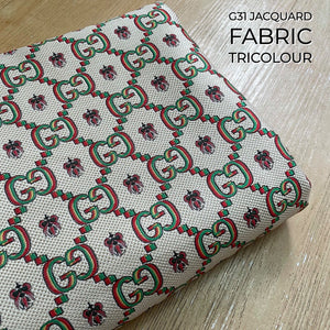 G31 Jacquard Fabric Tricolour on Beige