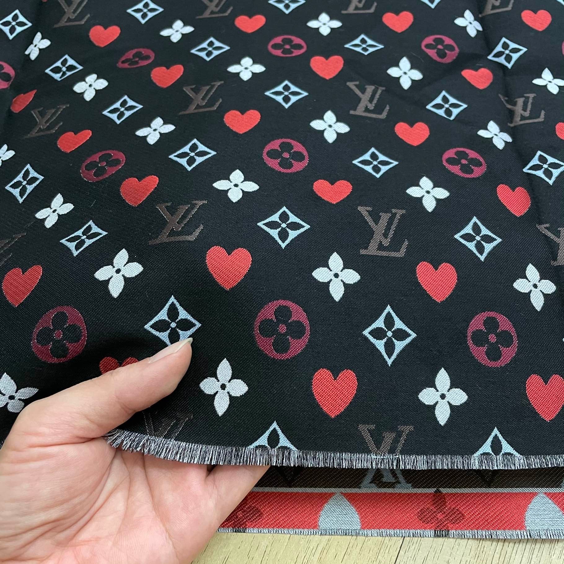 LV Fabric Red Heart