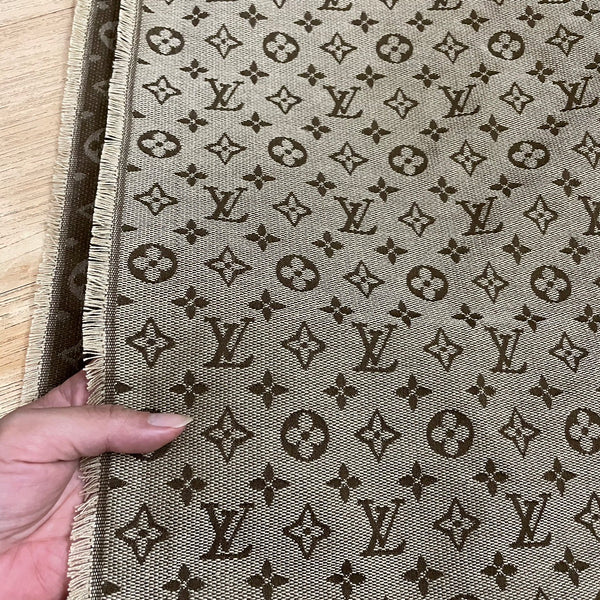 Designer Inspired LV Fabric Classic Tan and Brown