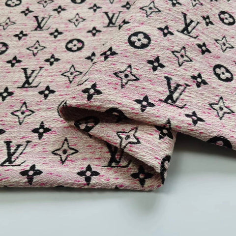 L08 Woven Tweed Fabric Pink