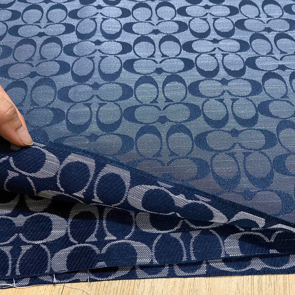 C02 Jacquard Fabric Denim Blue