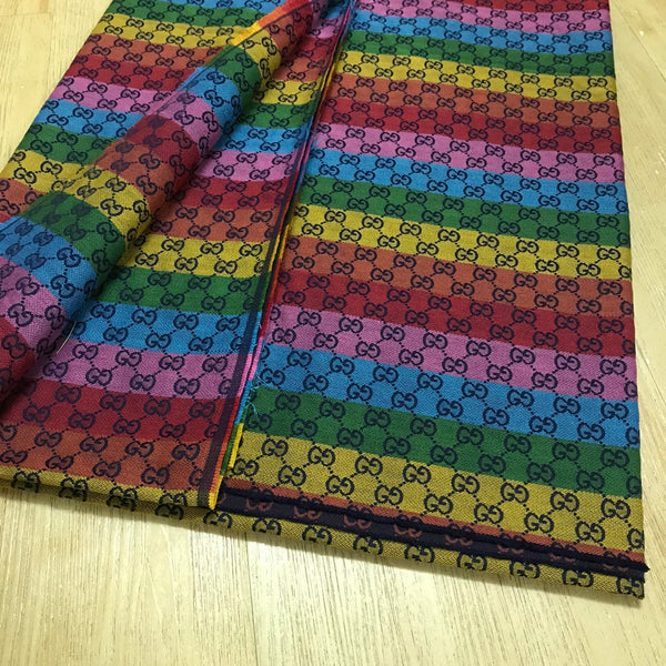 Gucci Fabric Rainbow Multicolour Jacquard Fabric