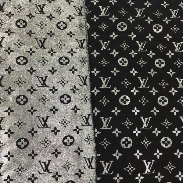 Louis Vuitton LV fabric Black and Silver by the Yard