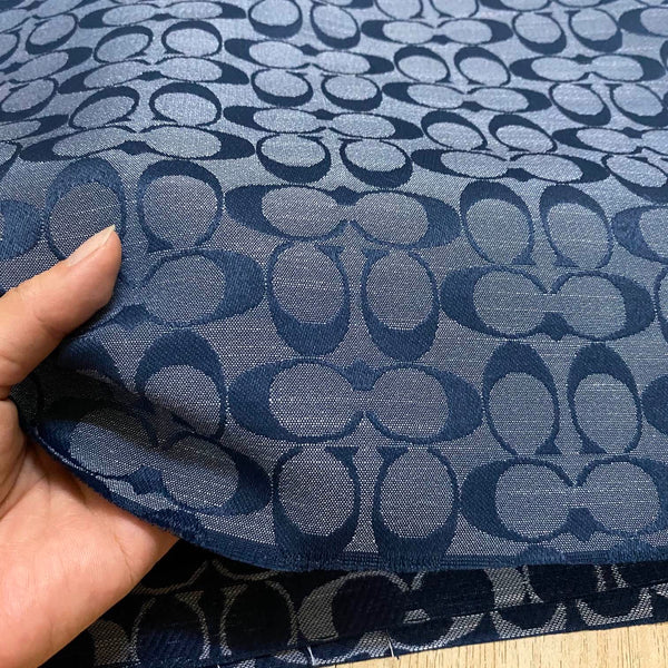 C02 Jacquard Fabric Denim Blue