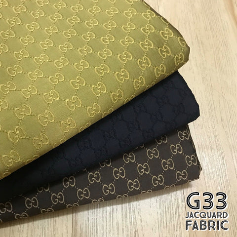 G33 Jacquard Fabric Black Brown