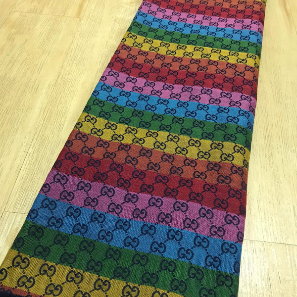 Gucci Fabric Rainbow Multicolour Jacquard Fabric