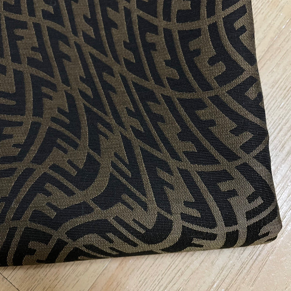 F10 Jacquard Fabric Brown FF Vertigo motif