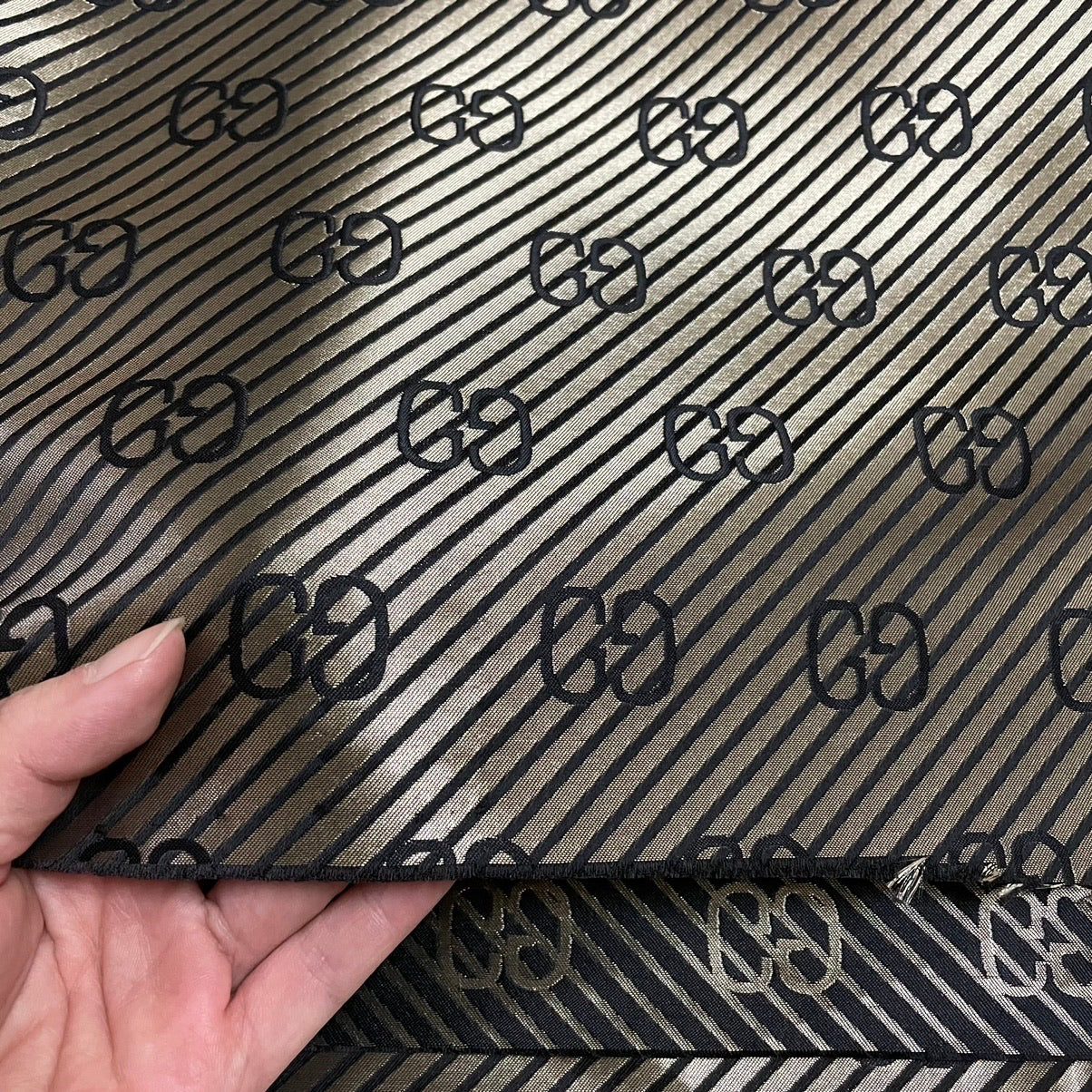 Gucci Jacquard Fabric Metallic Bronze