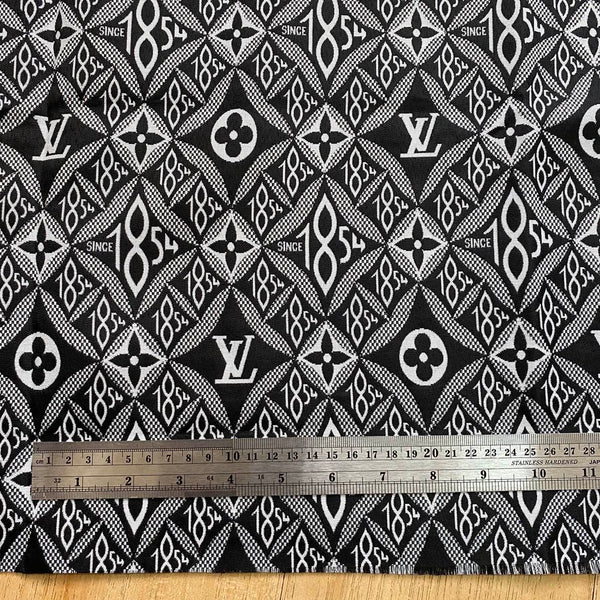 LV Fabric Since 1854 black and white