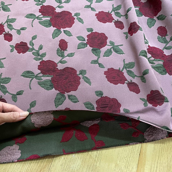 J07 Jacquard Fabric Retro Rose