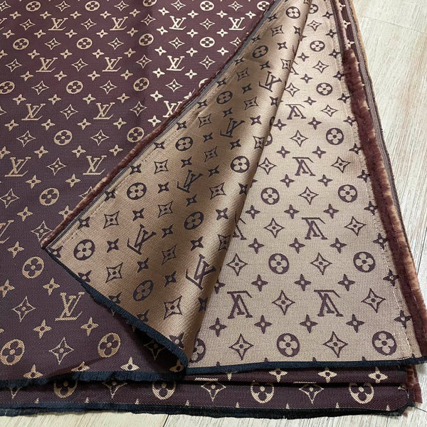 Designer Inspired LV fabric brown