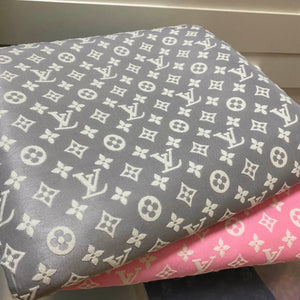 Designer Inspired LV Fabric Grey by the yard