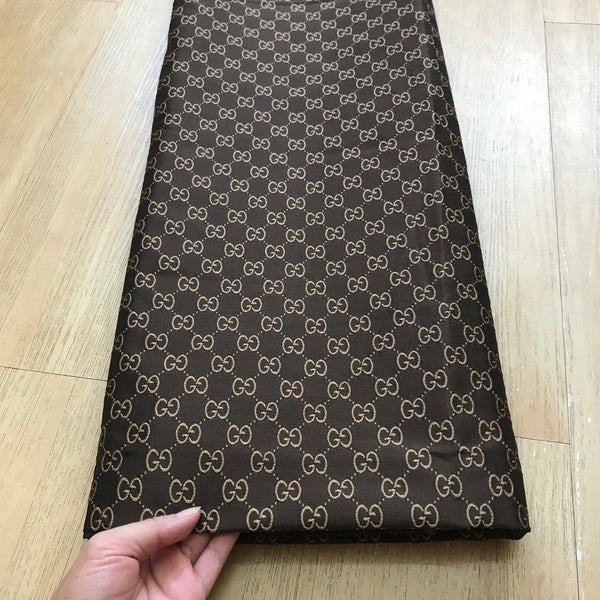 G33 Jacquard Fabric Black Brown