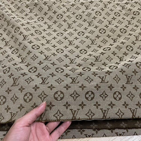 Designer Inspired LV Fabric Classic Tan and Brown